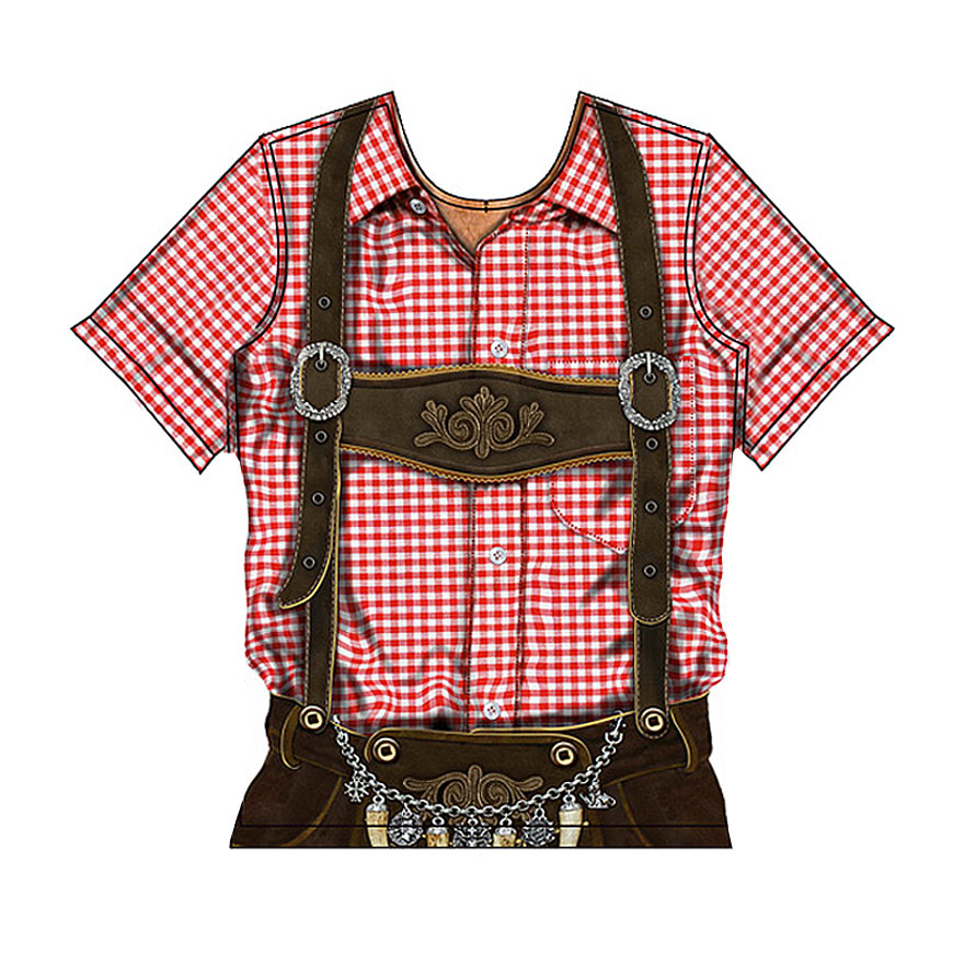 Oktoberfest T-Shirt Shirt Hosenträger für Lederhose S M L XL XXL 3XL 4XL 5XL