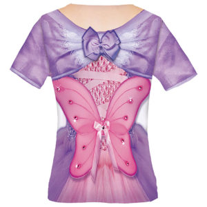 Kindershirt Kostüm-Shirt Prinzessin Butterfly
