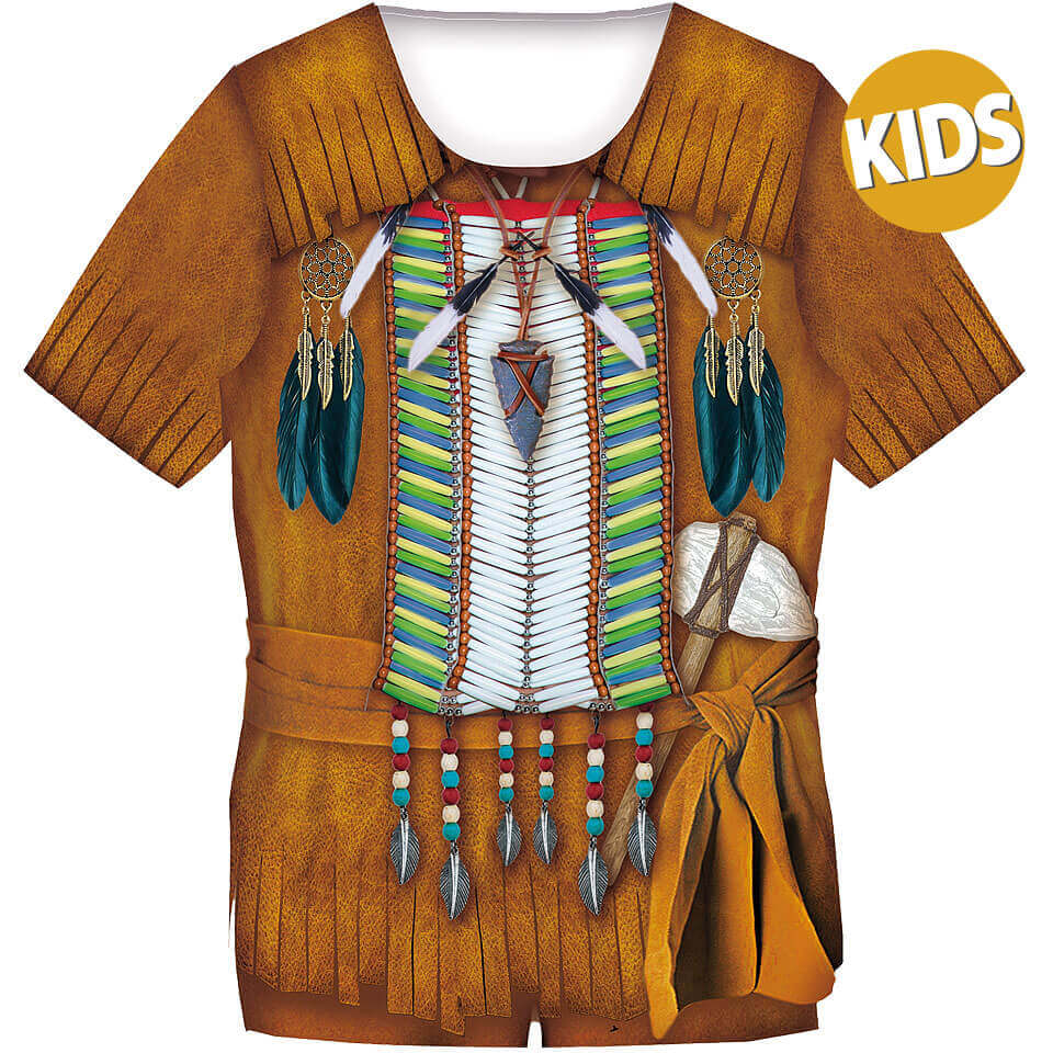 Indianer Junge — Kids Kostüm Shirt für