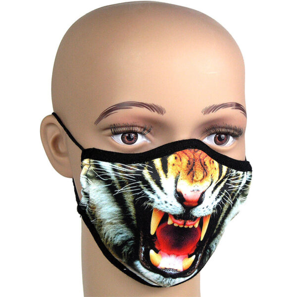 Mundschutz Corona, Mund-Nasenschutz fotorealistischer Druck Motiv Tiger